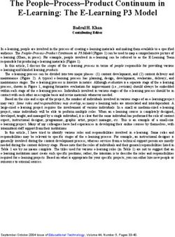 The People-Process-Product Continuum in E-Learning: The E-Learning P3 Model