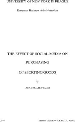 THE EFFECT OF SOCIAL MEDIA ON PURCHASING OF SPORTING GOODS - UNIVERSITY OF NEW YORK IN PRAGUE