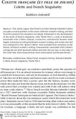COLETTE FRANÇAISE (ET FILLE DE ZOUAVE) - Colette and French Singularity - Berghahn Journals