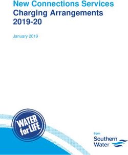 New Connections Services Charging Arrangements 2019-20 - January 2019 - Southern Water