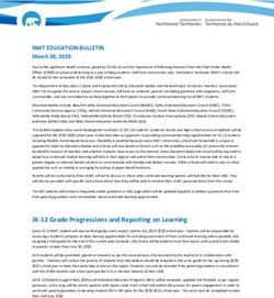 NWT EDUCATION BULLETIN - March 30, 2020 - Education, Culture and Employment