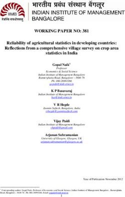 WORKING PAPER NO: 381 - Reliability of agricultural statistics in developing countries: Reflections from a comprehensive village survey on crop ...