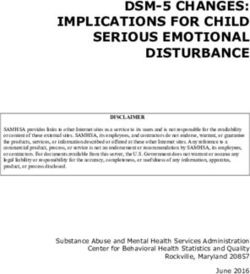 DSM-5 CHANGES: IMPLICATIONS FOR CHILD SERIOUS EMOTIONAL DISTURBANCE - SAMHSA