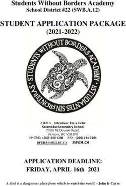 STUDENT APPLICATION PACKAGE - Students Without Borders Academy - School District 22