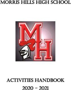 ACTIVITIES HANDBOOK - Morris Hills High School 2020 2021