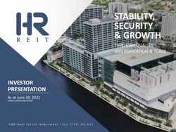 STABILITY, SECURITY & GROWTH - THROUGH QUALITY, DIVERSIFICATION & SCALE INVESTOR PRESENTATION - H&R REIT