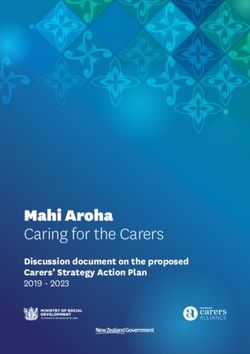 Mahi Aroha Caring for the Carers Discussion document on the proposed Carers' Strategy Action Plan 2019 2023
