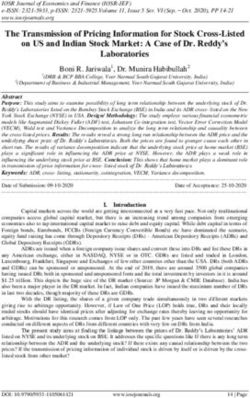The Transmission of Pricing Information for Stock Cross-Listed on US and Indian Stock Market: A Case of Dr. Reddy's Laboratories - IOSR Journal