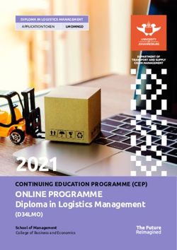 2021 ONLINE PROGRAMME - Diploma in Logistics Management CONTINUING EDUCATION PROGRAMME (CEP)