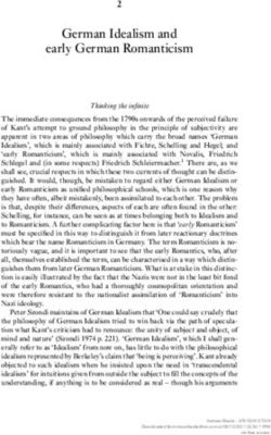 German Idealism and early German Romanticism