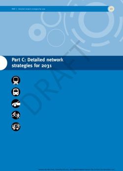 Part C: Detailed network strategies for 2031