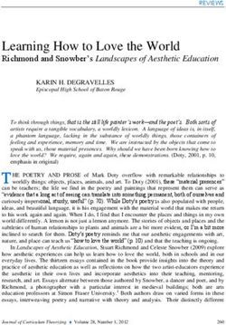 Learning How to Love the World - Richmond and Snowber's Landscapes of Aesthetic Education