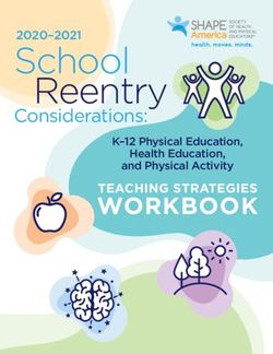 School Reentry Considerations: WORKBOOK