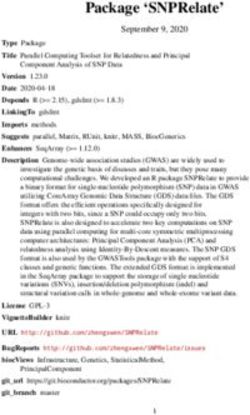 Package 'SNPRelate' September 9, 2020 - Bioconductor
