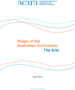 Shape of the Australian Curriculum: The Arts - August 2011 www.acara.edu.au