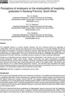 Perceptions of employers on the employability of hospitality graduates in Gauteng Province, South Africa