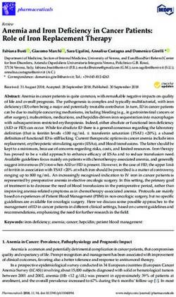 Anemia and Iron Deficiency in Cancer Patients: Role of Iron Replacement Therapy - MDPI