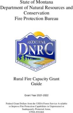 State of Montana Department of Natural Resources and Conservation Fire Protection Bureau - Montana DNRC