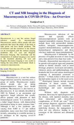 CT and MR Imaging in the Diagnosis of Mucormycosis in COVID-19 Era - An Overview