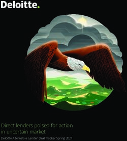 Direct lenders poised for action in uncertain market - Deloitte Alternative Lender Deal Tracker Spring 2021