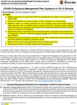 COUNTY OF LOS ANGELES DEPARTMENT OF PUBLIC HEALTH ORDER OF THE HEALTH OFFICER