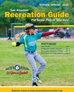 Recreation Guide Put Some Play in Your Day! - Town of San Anselmo
