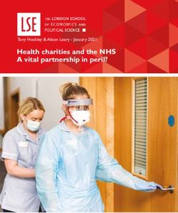 Health charities and the NHS A vital partnership in peril? - Tony Hockley & Alison Leary - January 2021