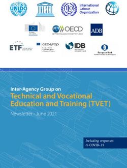 Technical and Vocational Education and Training (TVET) - Inter-Agency Group on Including responses to COVID-19