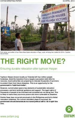 THE RIGHT MOVE? Ensuring durable relocation after typhoon Haiyan