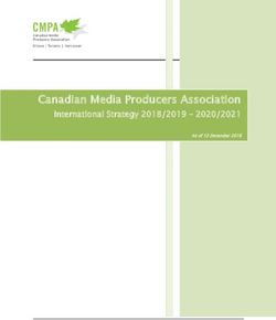 Canadian Media Producers Association - International Strategy 2018/2019 2020/2021
