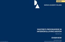 MASTER'S PROGRAMME IN INTERIOR & LIVING DESIGN OVERVIEW