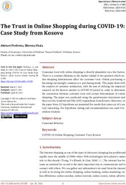 The Trust in Online Shopping during COVID-19: Case Study from Kosovo - Scientific ...