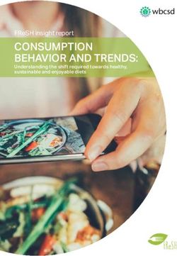 CONSUMPTION BEHAVIOR AND TRENDS: FRESH INSIGHT REPORT UNDERSTANDING THE SHIFT REQUIRED TOWARDS HEALTHY, SUSTAINABLE AND ENJOYABLE DIETS - WBCSD