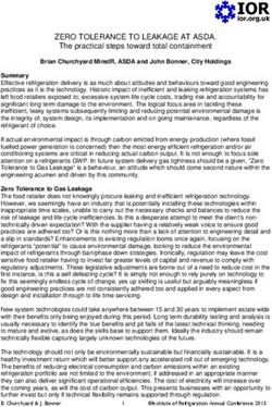 ZERO TOLERANCE TO LEAKAGE AT ASDA - The practical steps toward total containment