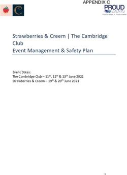 Strawberries & Creem | The Cambridge Club Event Management & Safety Plan - APPENDIX C