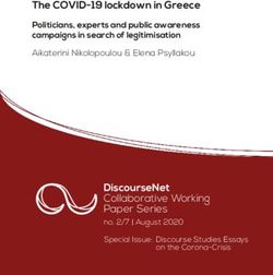 The COVID-19 lockdown in Greece
