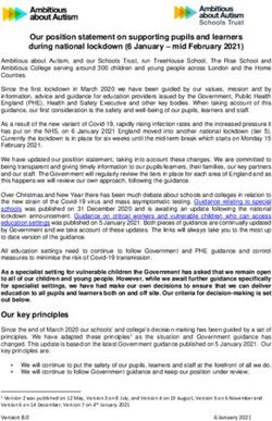Our position statement on supporting pupils and learners during national lockdown (6 January - mid February 2021)