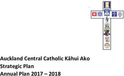 Auckland Central Catholic Kāhui Ako Strategic Plan Annual Plan 2017 2018