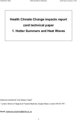 Health Climate Change impacts report card technical paper 1. Hotter Summers and Heat Waves
