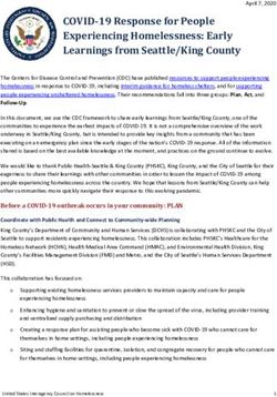COVID-19 Response for People Experiencing Homelessness: Early Learnings from Seattle/King County - USICH