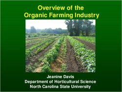 Overview of the Organic Farming Industry - Jeanine Davis Department of Horticultural Science North Carolina State University