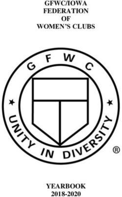 GFWC/IOWA FEDERATION OF WOMEN'S CLUBS - YEARBOOK 2018-2020