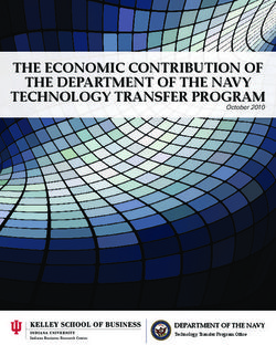 THE ECONOMIC CONTRIBUTION OF THE DEPARTMENT OF THE NAVY TECHNOLOGY TRANSFER PROGRAM - DEPARTMENT OF THE NAVY