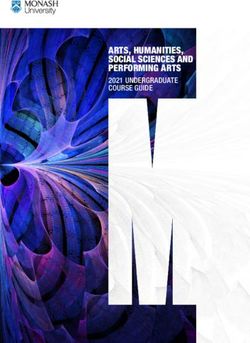 ARTS, HUMANITIES, SOCIAL SCIENCES AND PERFORMING ARTS - 2021 UNDERGRADUATE COURSE GUIDE