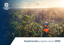 Sustainovate progress report 2020 - Husqvarna Group
