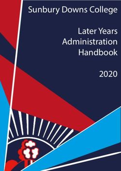 2020 Sunbury Downs College Later Years Administration Handbook