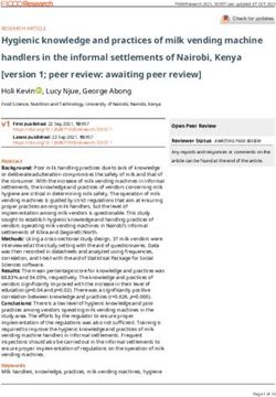 Hygienic knowledge and practices of milk vending machine handlers in the informal settlements of Nairobi, Kenya version 1; peer review: awaiting ...