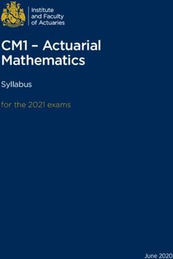 CM1 - Actuarial Mathematics - Syllabus for the 2021 exams - Institute and Faculty of Actuaries