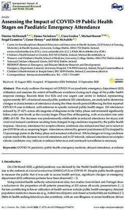 Assessing the Impact of COVID-19 Public Health Stages on Paediatric Emergency Attendance