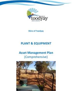 PLANT & EQUIPMENT Asset Management Plan - (Comprehensive) Shire of Toodyay